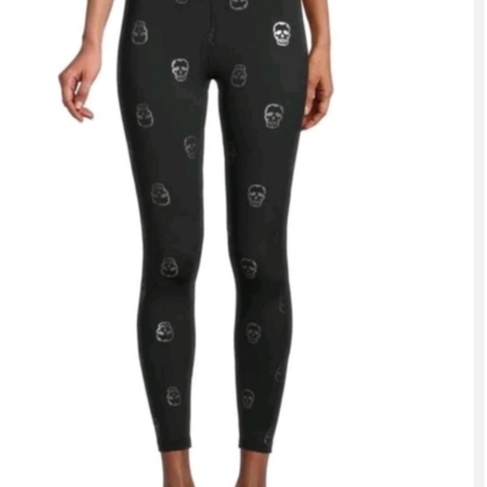 Nanette Lepore Black Leggings with Graphic Pattern